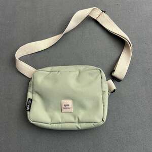 Lefrik Reef Eco-Friendly Fabric Crossbody Bag in Sage Green Z33